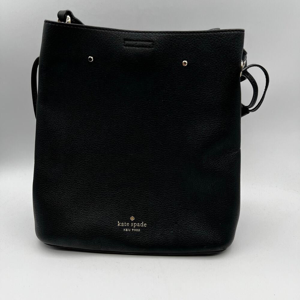 Kate Spade‎ Black Marti Pebbled Leather Bucket Bag